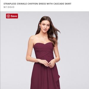 David’s Bridal New Dress in Wine Size 14